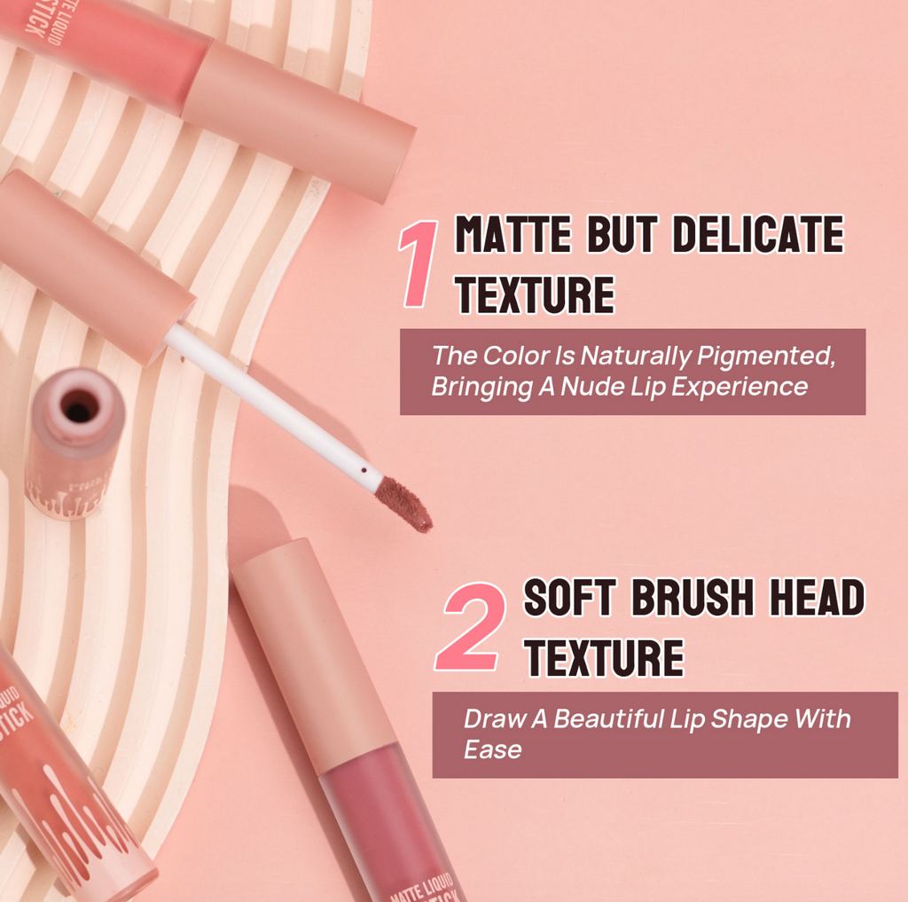 Velvet Matte Waterproof Vegan Liquid Lipstick – Multi-Color