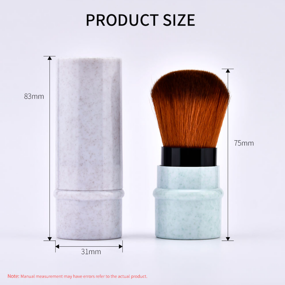 Marble Pattern Mini Travel Makeup Brush