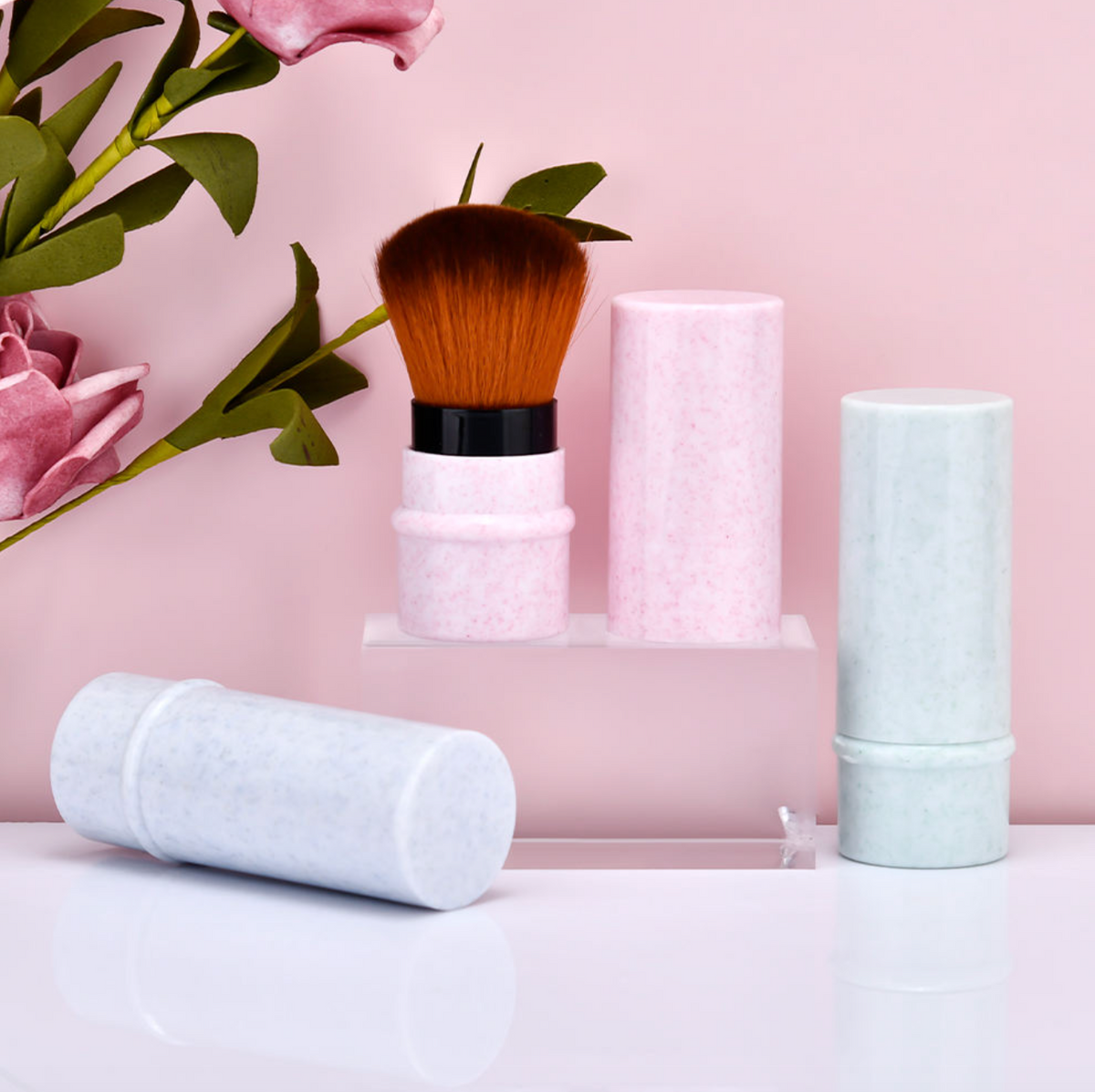 Marble Pattern Mini Travel Makeup Brush