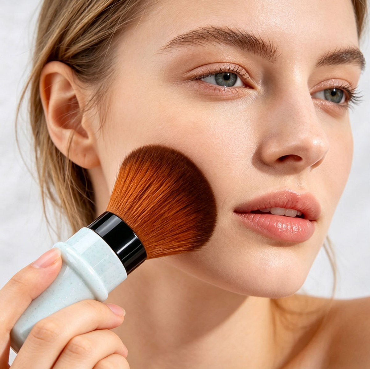 Marble Pattern Mini Travel Makeup Brush